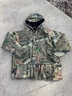 Mossy Oak Break Up Infinity ♾️ Camouflage Hooded Parka Jacket - Green/Brown Camo